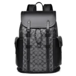 DRAWSTRING FAUX LEATHER BACKPACK